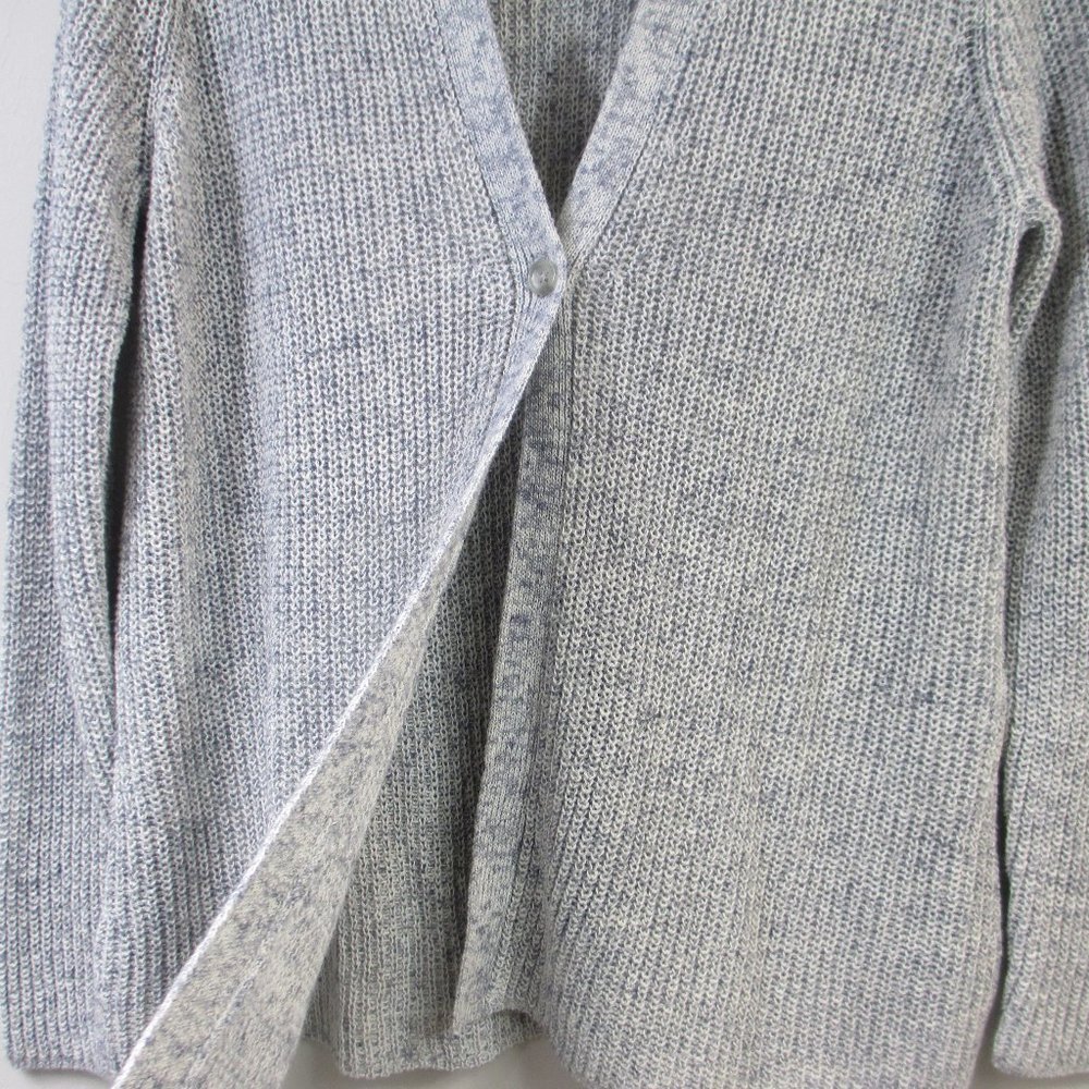 J Jill Cardigan Sweater Womens Cotton Blend Knit One Button - Picture 3 of 6